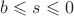 $b \leqslant s \leqslant 0$