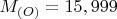 $M_{(O)}=15,999$