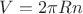 $\[V=2\pi Rn\]$