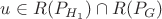 $u\in R(P_{H_1})\cap R(P_G)$