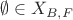 \[
\emptyset  \in X_{B,F} 
\]