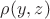 $\rho(y, z)$