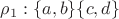 $\rho_1: \{a,b\} \{c,d\} $