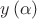$y\left(\alpha\right)$