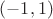 $(- 1 , 1 )$