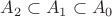 $A_2 \subset A_1 \subset A_0$