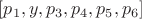 $[p_{1},y,p_{3},p_{4},p_{5},p_{6}]$