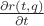 $\frac{\partial r (t,q)}{\partial t}$