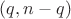 $(q,n-q)$