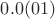 $0.0(01)$