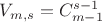 $V_{m,s} = C_{m-1}^{s-1}$