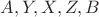 $A, Y, X, Z, B$