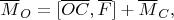 $\overline M_O=[\overline{OC},\overline F}]+\overline M_C,$