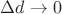 $\Delta d \rightarrow 0$