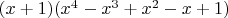 $(x+1)(x^4-x^3+x^2-x+1)$