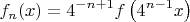 \[
f_n (x) = 4^{ - n + 1} f\left( {4^{n - 1} x} \right)
\]
