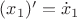 $({x_1})' = {\dot x_1}$