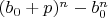 $(b_0+p)^n-b_0^n$