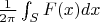 $\frac{1}{2\pi}\int_SF(x)dx$