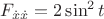 $F_{\dot x \dot x}=2\sin^2t$