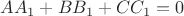 $ AA_1+BB_1+CC_1=0 $