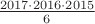 $\frac{2017\cdot 2016 \cdot 2015}{6}$