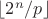 $\lfloor 2^n/p \rfloor$