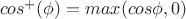 $\ cos^{+} (\phi)=max (cos \phi, 0)$ $\ cos^{+} (\phi)=max (cos \phi, 0)$