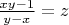 $ \frac{xy-1}{y-x} = z $