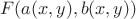 \[
F(a(x,y),b(x,y))
\]