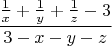 $\dfrac{\frac1x+\frac1y+\frac1z-3}{3-x-y-z}$