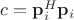 $c=\mathbf p_i^H \mathbf p_i$