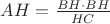 ${AH}=\frac{{BH}\cdot{BH}}{HC}$