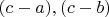 $(c-a), (c-b)$