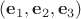 $({\mathbf e}_1, {\mathbf e}_2, {\mathbf e}_3)$