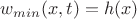 $w_{min}(x,t)=h(x)$