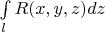 $\int\limits_l  R(x,y,z) dz  $