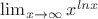 $\lim_{x\to\infty} x^{lnx}$