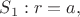 $ S_1: r=a,$
