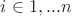 $i \in {1,...n}$