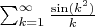 $\sum_{k=1}^\infty \frac{\sin(k^2)}{k}$