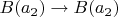 $B(a_2)\to B(a_2)$