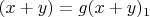 $(x+y)=g(x+y)_1$
