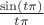 $\frac{\sin( t\pi)}{t\pi }$