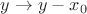 $y \to y - x_0$