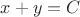 $x+y=C$