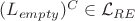 $(L_{empty})^C \in \mathcal{L}_{RE}$