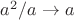 $a^2/a\to a$
