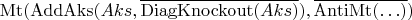 $\operatorname{Mt}(\operatorname{AddAks}(Aks, \overline{\operatorname{DiagKnockout}(Aks)}), \overline{\operatorname{AntiMt}(\ldots)})$