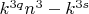 $k^{3q}n^3-k^{3s}$